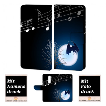 One Plus 6 Personalisierte Handy Hülle Tasche mit Fledermaus- Mond + Foto Druck
