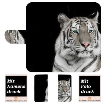 Nokia 5.1 Schutzhülle Handyhülle Tasche mit Tiger + Fotodruck