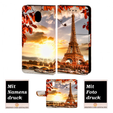 Nokia 3 Individuelle Handy Hülle Tasche Etui mit Eiffelturm + Fotodruck 
