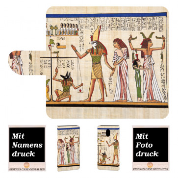 Nokia 3.1 Personalisierte Handy Tasche mit Götter Ägyptens + Fotodruck 