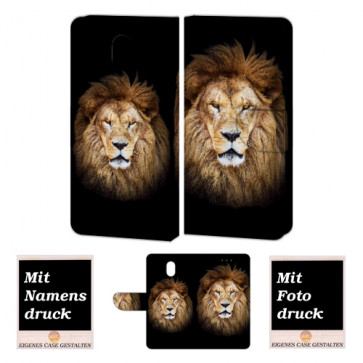 Nokia 3 Personalisierte Handy Tasche Hülle mit Löwe + Foto Text Druck