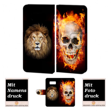 Samsung Galaxy S8 Handyhülle mit Totenschädel-Löwe + Bilddruck 