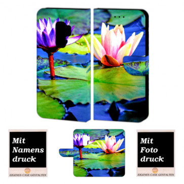 Samsung Galaxy S9 Handyhülle Cover mit Lotosblumen + Bilddruck