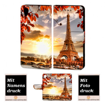 Sony Xperia X Personalisierte Handy Tasche mit Eiffelturm Fotodruck