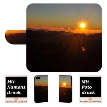 Wiko Lenny 3 Max Handy Hülle Tasche mit Foto Druck Sonnenaufgang