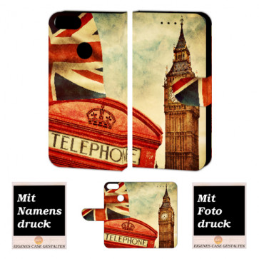 One Plus 5 Handy Hülle Tasche Etui mit Big Ben-London + Bild +Text + Druck