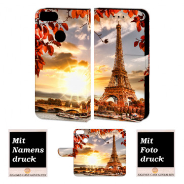 One Plus 5 Personalisierte Handy Hülle Etui mit Eiffelturm + Bild + Text + Druck