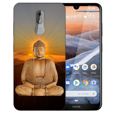 Silikon TPU Handy Hülle für Nokia 3.2 mit Frieden buddha Bilddruck 