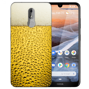 Silikon Schutzhülle TPU Handy Hülle für Nokia 3.2 Case mit Bilddruck Bier