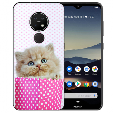 Silikon TPU Hülle mit Kätzchen Baby Bild Namen Druck für Nokia 7.2