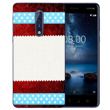 Nokia 8 TPU Hülle mit Fotodruck Muster Etui