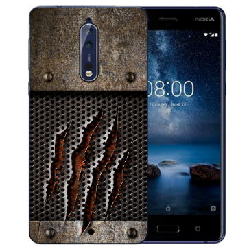 Nokia 8 TPU Hülle mit Fotodruck Monster-Kralle Etui