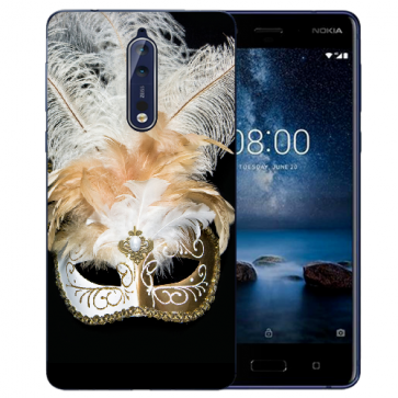 Nokia 8 TPU Hülle mit Fotodruck Venedig Maske Etui