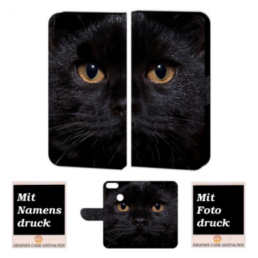 One Plus 5 Schutzhülle Handy mit Schwarz Katze + Bild + Logo Text Druck