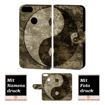 One Plus 5 Schutzhülle Handy Tasche mit Yin Yang + Foto Text Druck