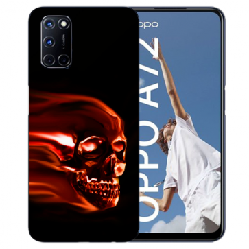 Oppo A52 / A72 / A92 Schutzhülle TPU Case mit Totenschädel Fotodruck  Oppo A52 / A72 / A92 Schutzhülle TPU Case mit Totenschädel Fotodruck