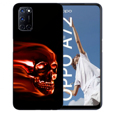 Oppo A52 / A72 / A92 Schutzhülle TPU Case mit Totenschädel Fotodruck 