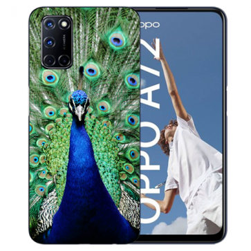 TPU Schutzhülle für Oppo A52 / A72 / A92 Case mit Pfau Fotodruck  TPU Schutzhülle für Oppo A52 / A72 / A92 Case mit Pfau Fotodruck