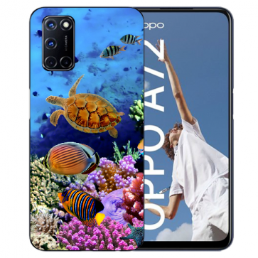 Oppo A52 / A72 / A92 TPU Handy Hülle mit Aquarium Schildkröten Fotodruck  Oppo A52 / A72 / A92 TPU Handy Hülle mit Aquarium Schildkröten Fotodruck