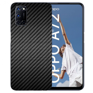 TPU Schutzhülle für Oppo A52 / A72 / A92 Case mit Carbon Optik Fotodruck 