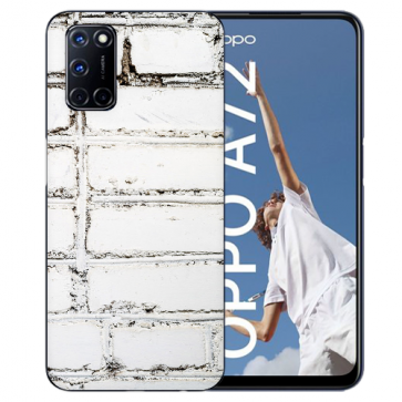 TPU Handy Hülle für Oppo A52 / A72 / A92 mit Weiße Mauer Fotodruck 