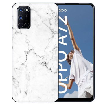 Oppo A52 / A72 / A92 TPU Handy Hülle Etui mit Marmoroptik Fotodruck 