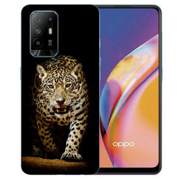 TPU Schutzhülle für Oppo A94 (5G) mit Leopard bei der Jagd Fotodruck 