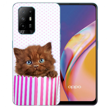 TPU Schutzhülle für Oppo A94 (5G) mit Kätzchen Braun Fotodruck 