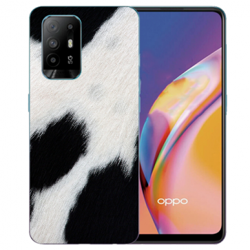 Silikon TPU Case Hülle für Oppo A94 (5G) mit Fotodruck Kuhmuster