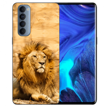 Oppo Reno 4 Pro (4G) Silikon Schale TPU Case Handyhülle mit Fotodruck Löwe