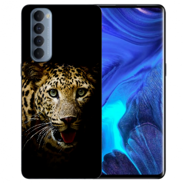 Oppo Reno 4 Pro (4G) Silikon Schale TPU Case Handyhülle mit Fotodruck Leopard