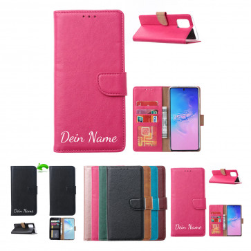 Samsung Galaxy Note 20 Ultra Handy Schutzhülle mit Namensdruck in Rosa