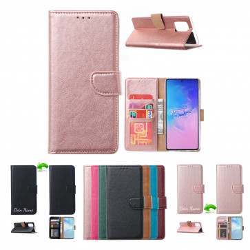 Samsung Galaxy S23 FE Schutzhülle Tasche mit Magnetverschluss in Rosa Gold Etui