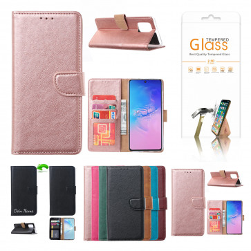 Samsung Galaxy S21 Plus Handy Schutzhülle mit Displayschutz Glas in Rosa Gold 
