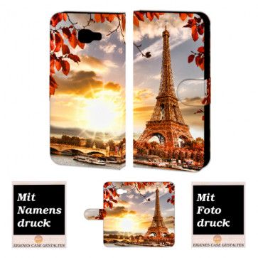 Handyhülle Etui mit Eiffelturm Bilddruck für Samsung Galaxy A7 (2016) 