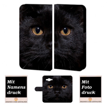Smartphonehülle für Samsung Galaxy A3 mit Schwarz Katze Fotodruck