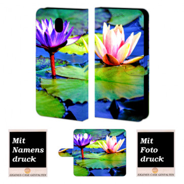 Handyhülle mit Fotodruck Lotosblumen Etui für Samsung Galaxy J7 (2017)
