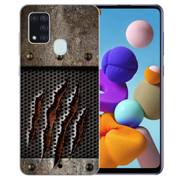 Samsung Galaxy A21s Silikon TPU Hülle mit Bilddruck Monster-Kralle