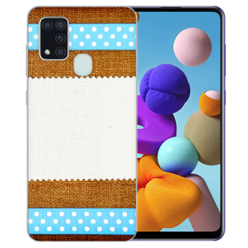Samsung Galaxy M21 Silikon TPU Handy Hülle mit Bilddruck Muster