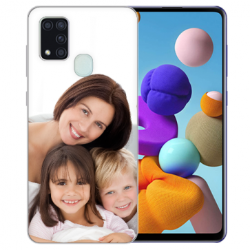 TPU Schutzhülle Silikon Case für Samsung Galaxy A21s mit Foto Bilddruck