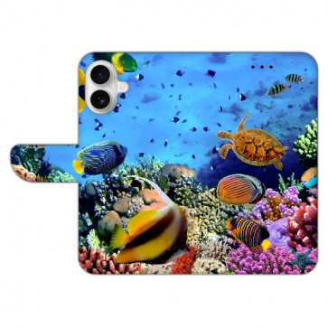 Personalisierte Schutzhülle Handyhülle für iPhone 16 Bilddruck Aquarium Schildkröten