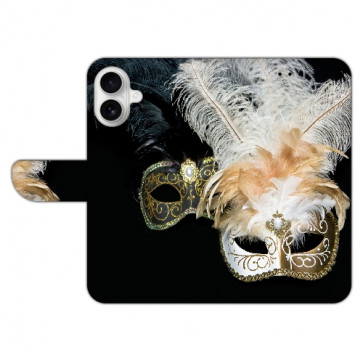 Flipcase Schutzhülle Backcover für iPhone 16 Plus mit Fotodruck Venedig Maske 