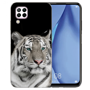 Huawei P40 Lite Silikon TPU Schutzhülle mit Tiger Namen Bilddruck