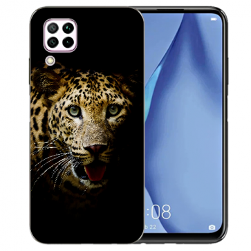 Huawei P40 Lite Silikon TPU Schutzhülle mit Leopard Namen Bilddruck