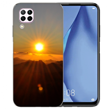 Huawei P40 Lite Silikon TPU Schutzhülle mit Bilddruck Sonnenaufgang