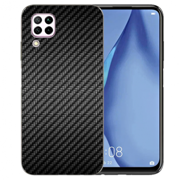 Silikon TPU Schutzhülle mit Carbon Optik Bilddruck für Huawei P40 Lite 