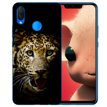 Huawei P Smart Plus Silikon TPU Schutzhülle mit Leopard Bilddruck