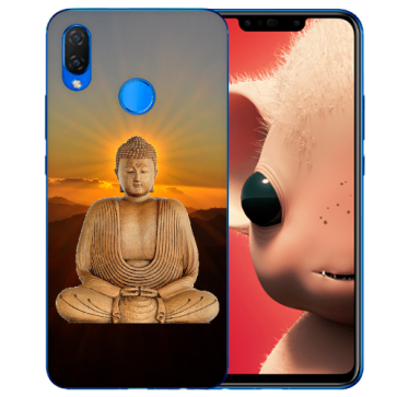 Huawei P Smart Plus Silikon TPU Handy Hülle mit Fotodruck Frieden buddha
