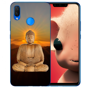 Silikon TPU Hülle für Huawei Nova 3i mit Frieden buddha Bilddruck Etui