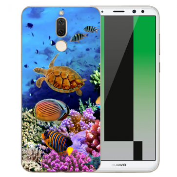 Huawei Mate 10 Lite Silikon TPU mit Bilddruck Aquarium Schildkröten